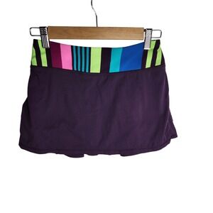 Ivivva By Lululemon Set the Pace Purple Skort‎ Skirt Girls Size 12 Activewear